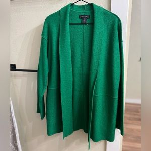 Green felt coat